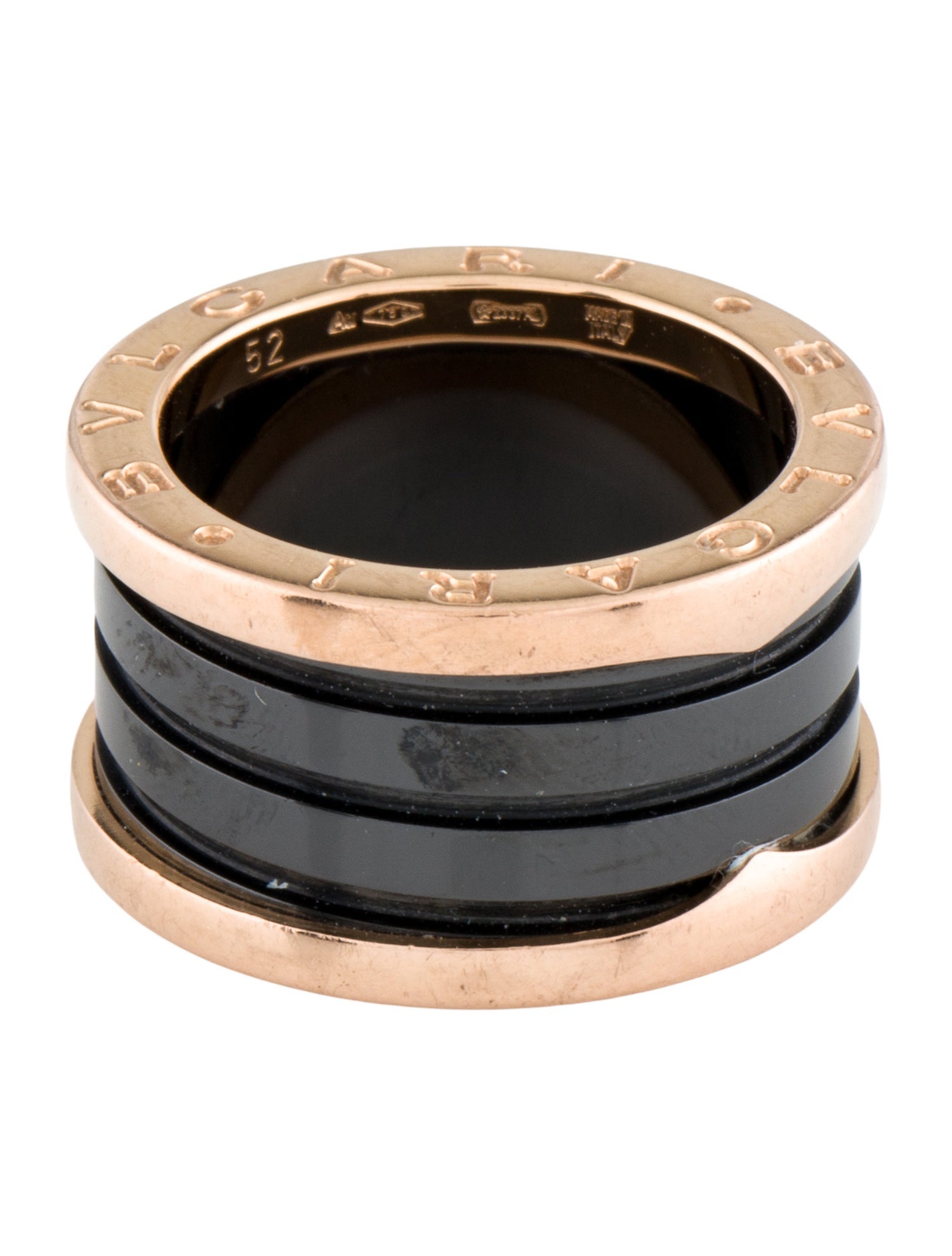 Bvlgari 18K Ceramic B.zero1 Ring