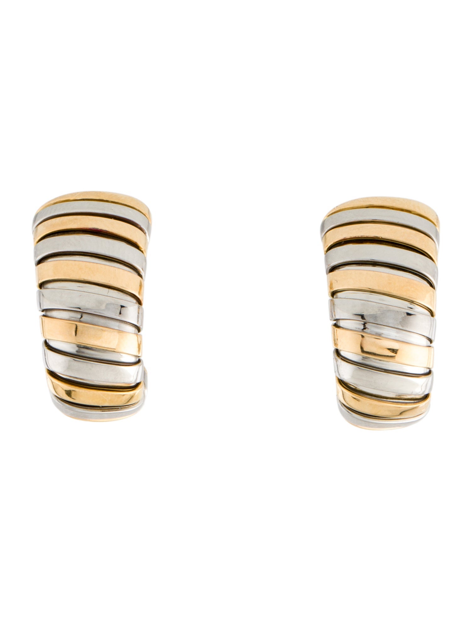 Bvlgari Two-Tone Tubogas Earrings