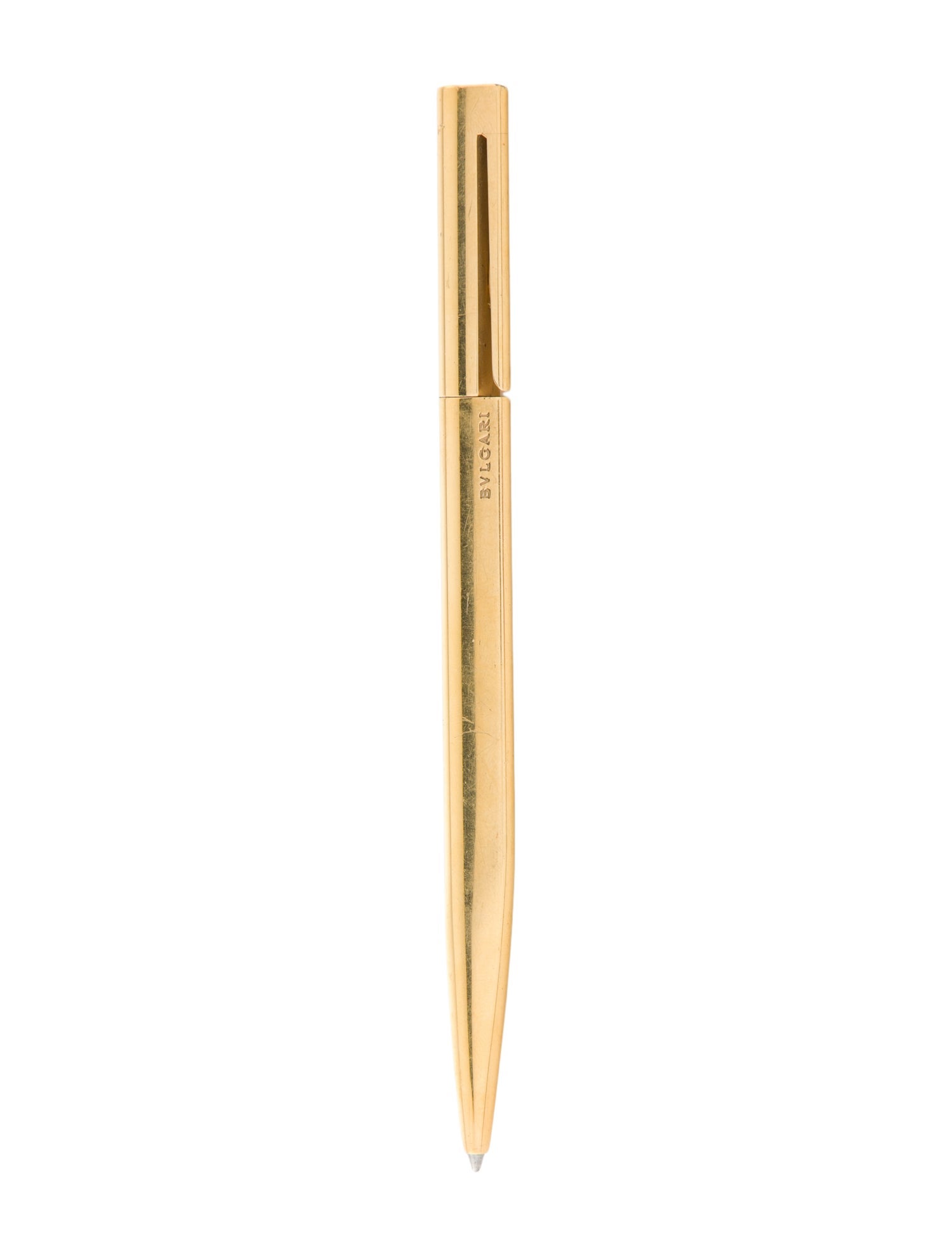 Bvlgari 18K Gold Plated Eccentrica Ballpoint Pen