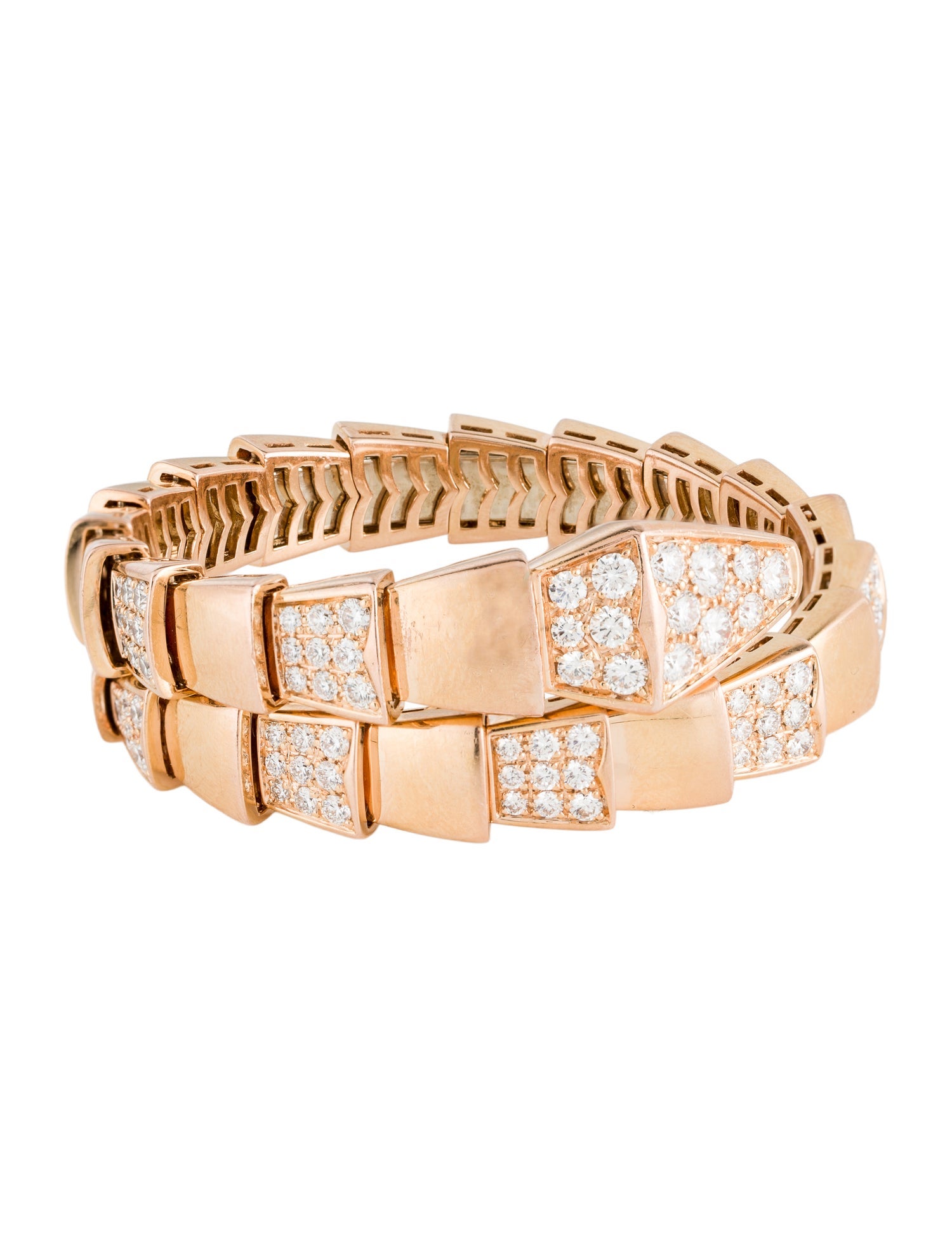 Bvlgari 18K 4.67ctw Serpenti Scaglie Bracelet