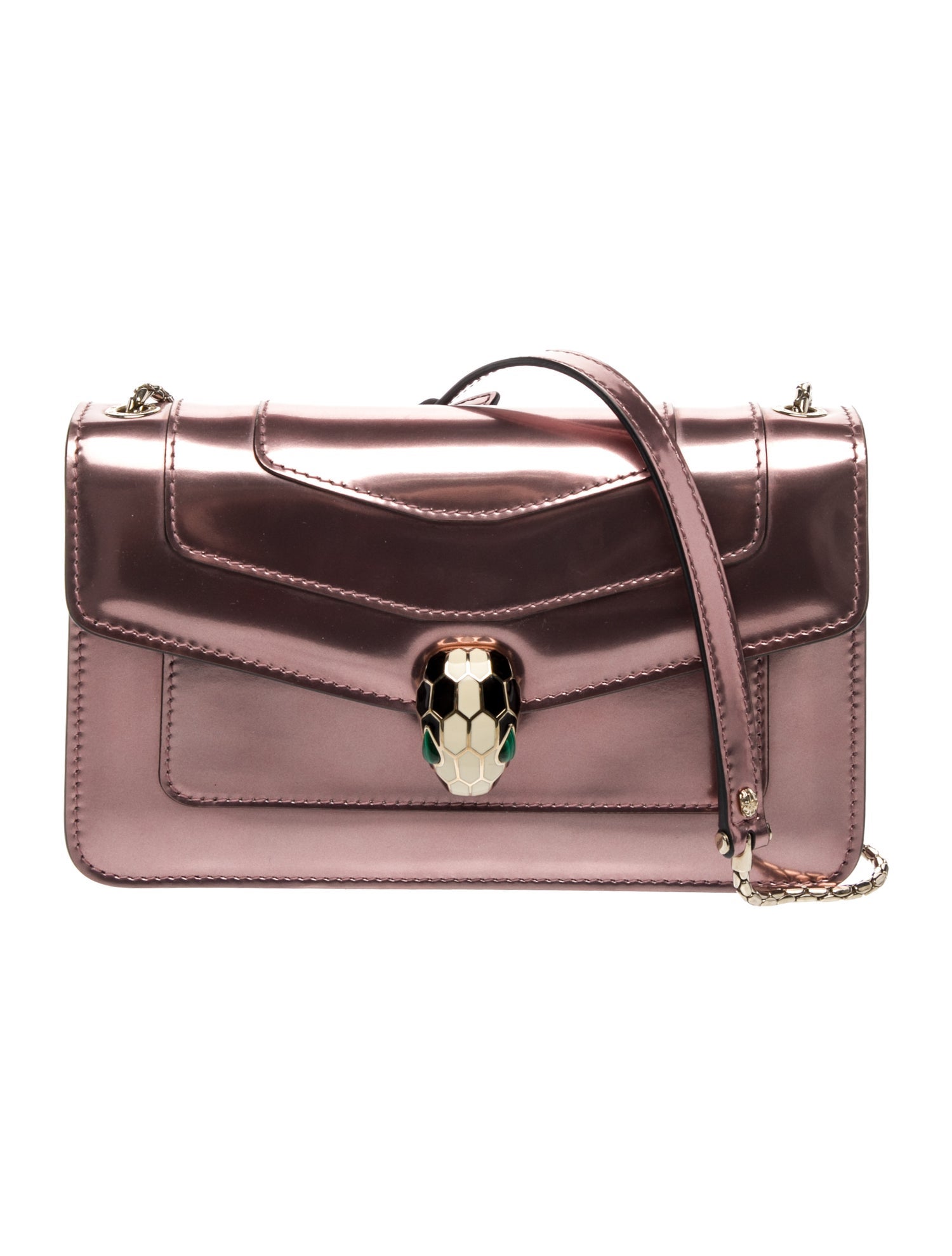 Bvlgari Patent Leather Serpenti Forever Shoulder Bag