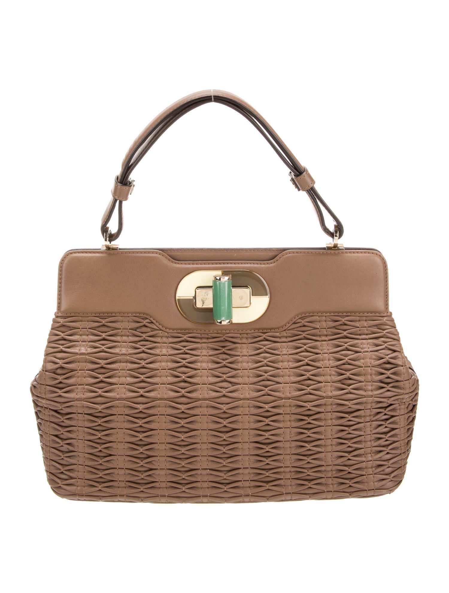 Bvlgari Leather Isabella Rossellini Bag Medium