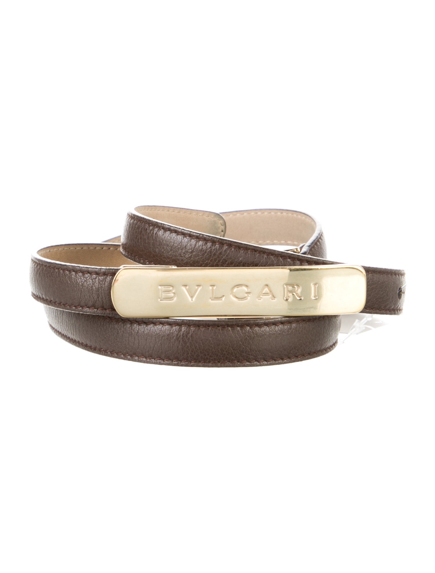 Bvlgari Skinny Leather Belt