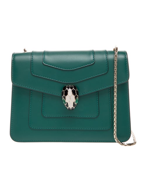 Bvlgari Leather Serpenti Forever Square Shoulder Bag Medium