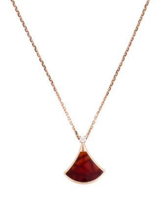 Bvlgari 18K Carnelian & Diamond Divas' Dream Pendant Necklace