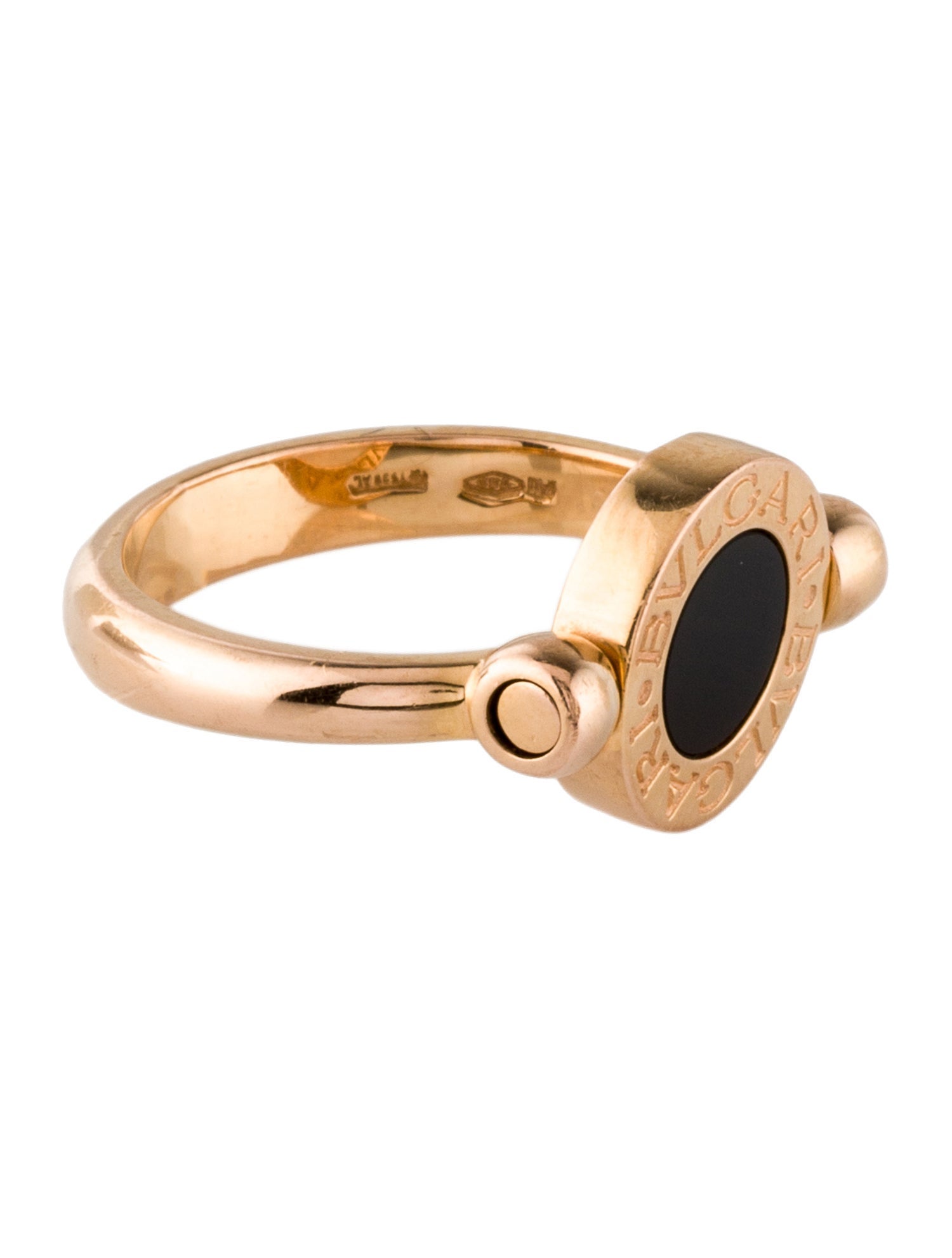 Bvlgari 18K Mother Of Pearl & Onyx Bvlgari Bvlgari Ring