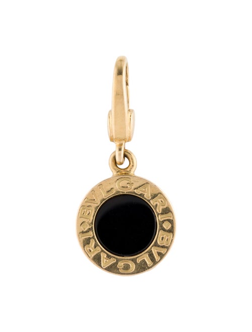 Bvlgari 18K Onyx Charm Pendant