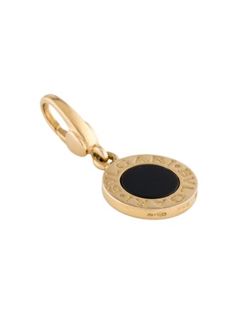 Bvlgari 18K Onyx Charm Pendant