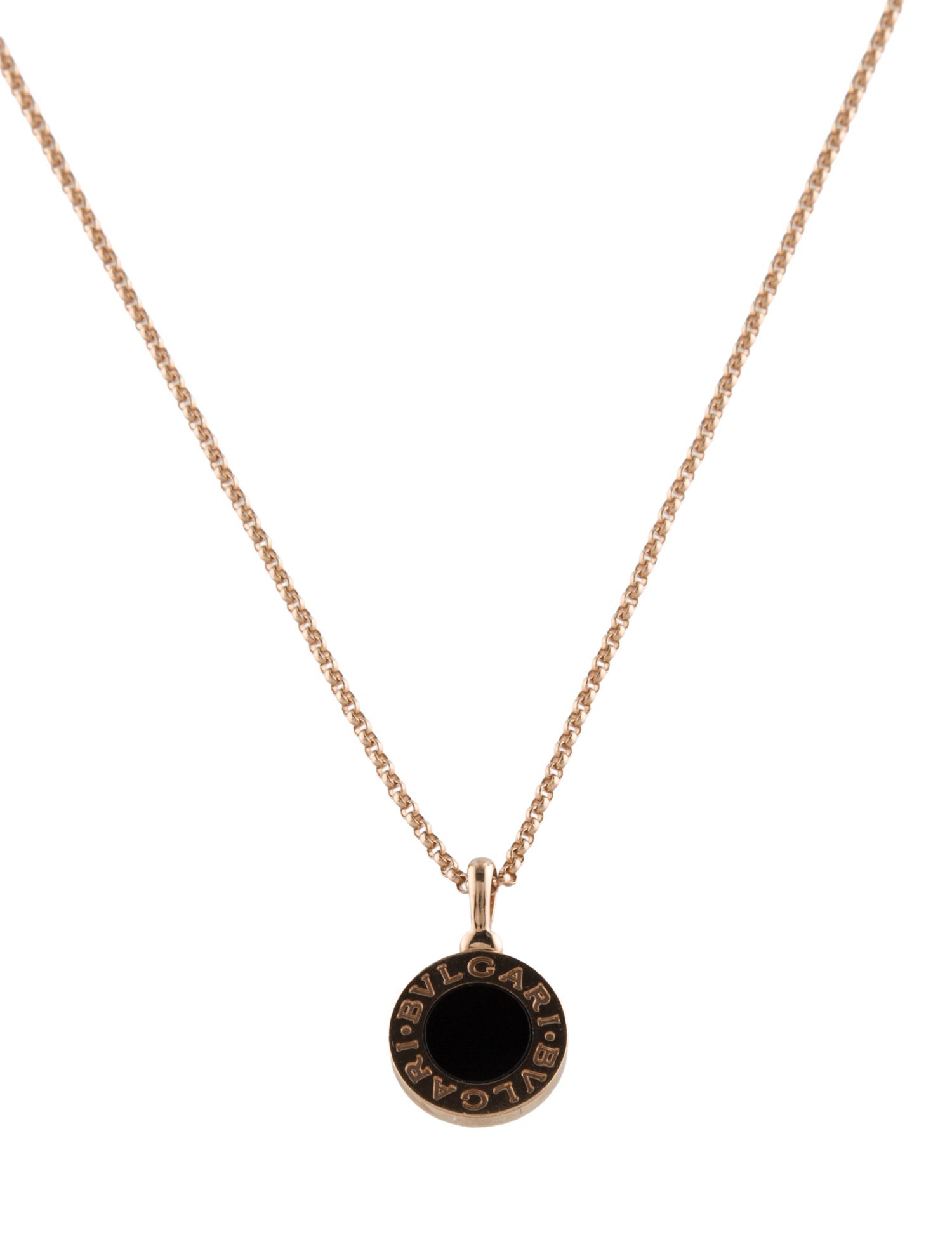 Bvlgari 18K Onyx Bvlgari Bvlgari Pendant Necklace