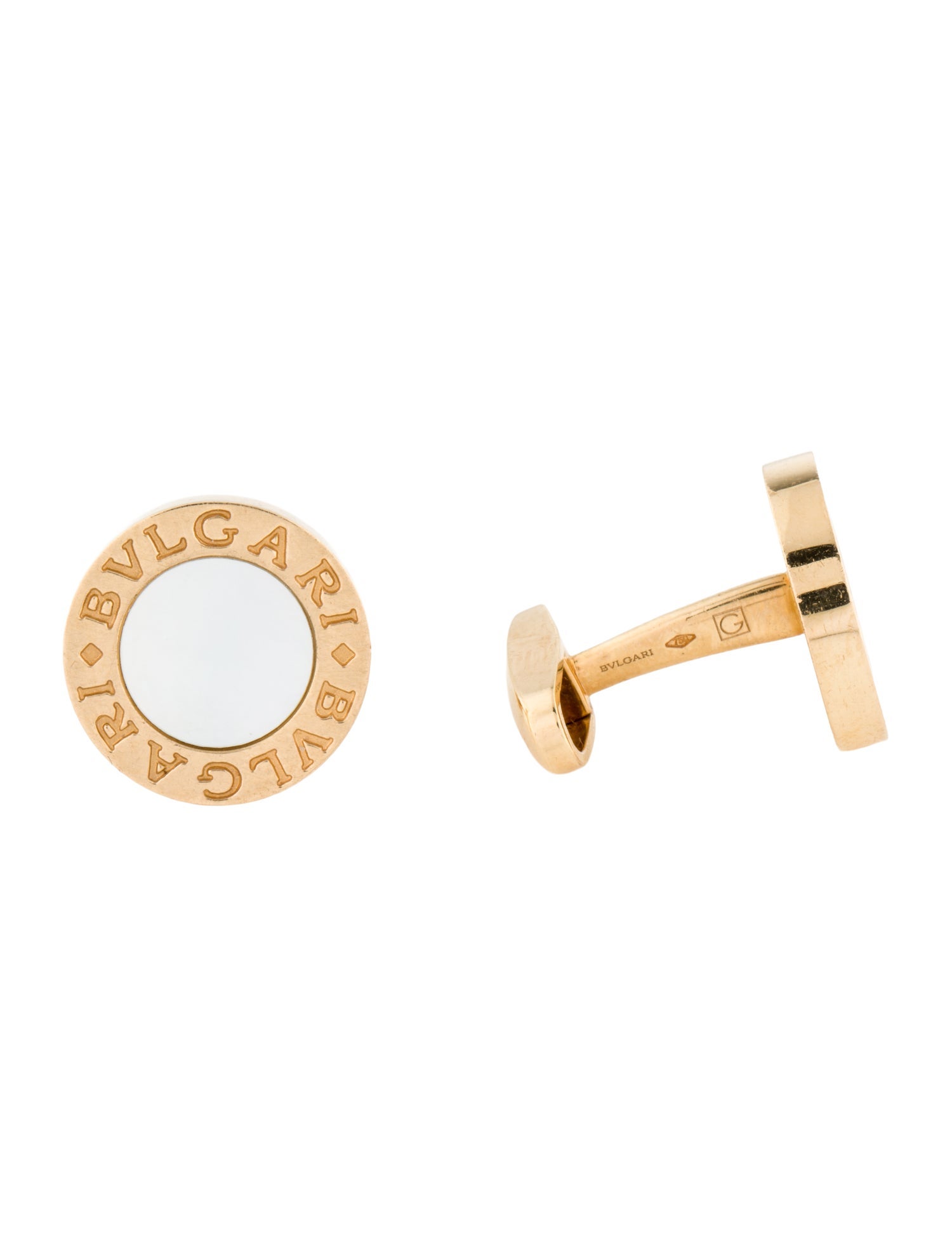 Bvlgari Mother of Pearl & Onyx Interchangeable Cufflinks