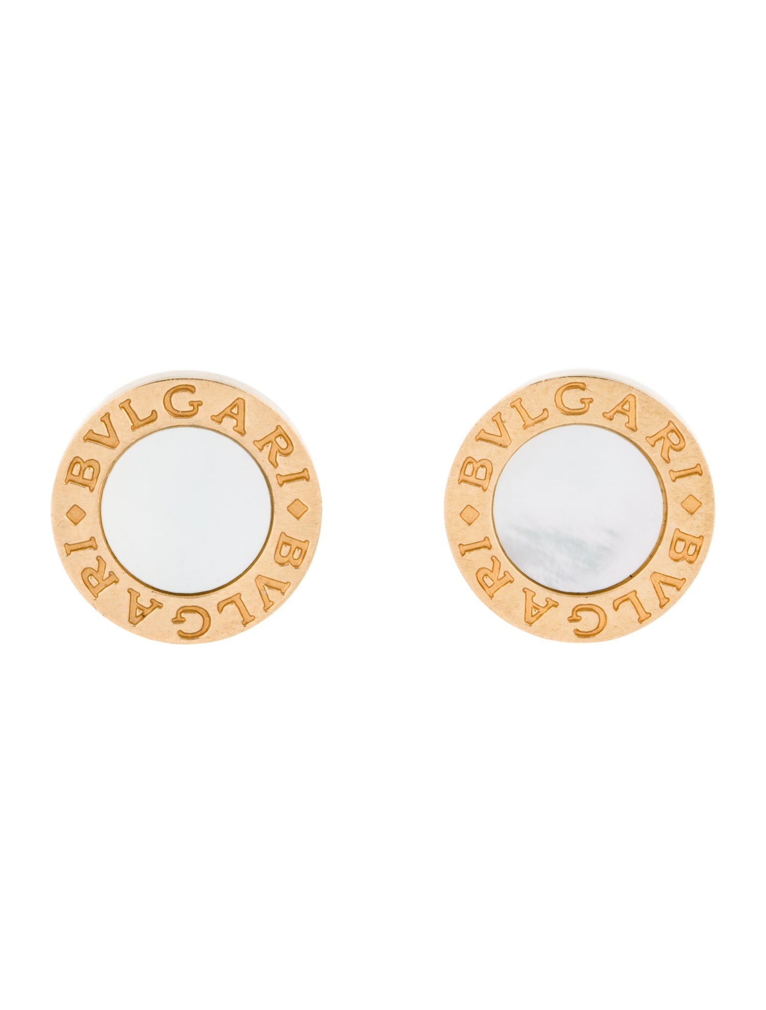 Bvlgari Mother of Pearl & Onyx Interchangeable Cufflinks