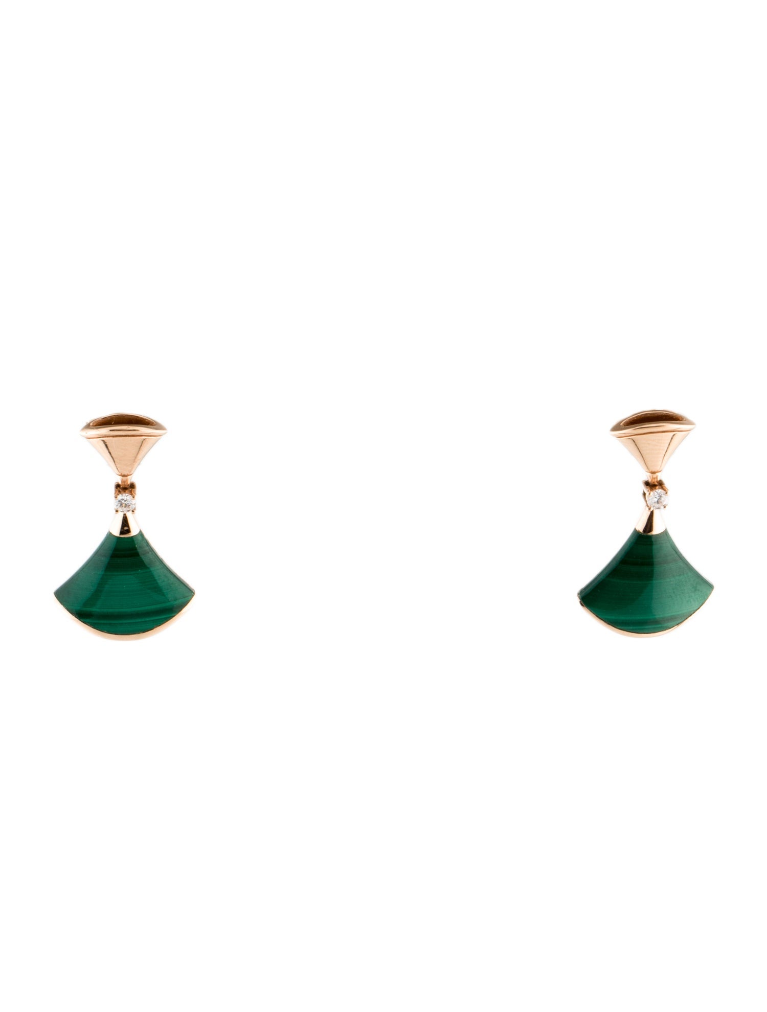 Bvlgari 18K Diamond & Malachite Divas’ Dream Earrings