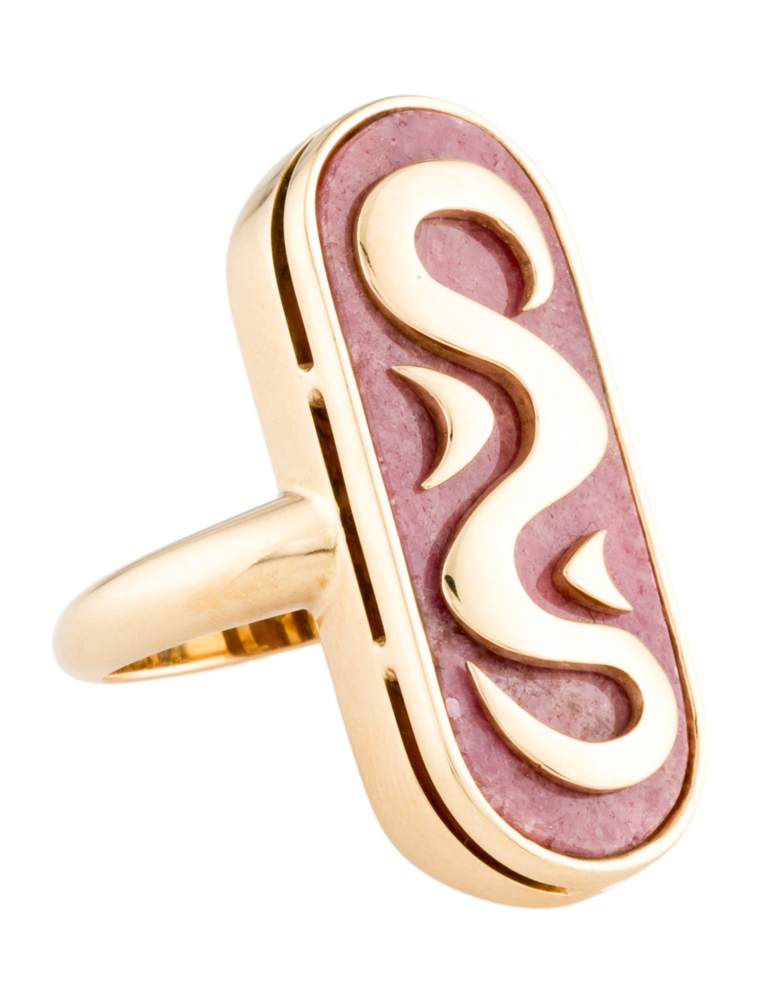 Bvlgari Vintage 18K Rhodonite Cocktail Ring