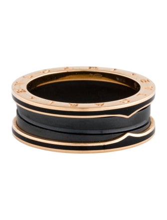 Bvlgari 18K Enamel & Ceramic B.zero1 Ring