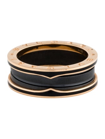 Bvlgari 18K Enamel & Ceramic B.zero1 Ring