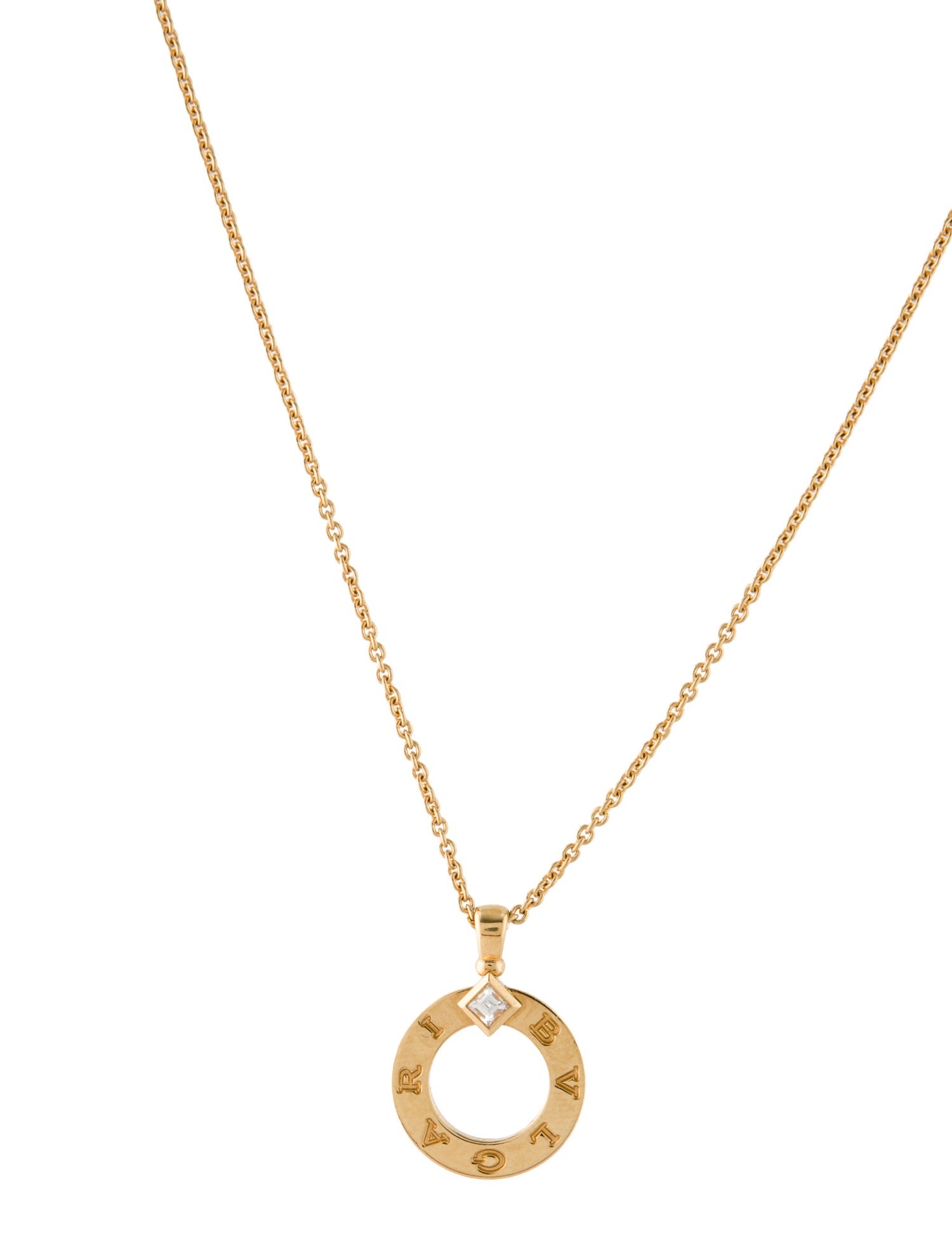 Bvlgari 18K Diamond Pendant Necklace
