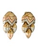 Bvlgari 18K Diamond Naturalia Clip-On Drop Earrings
