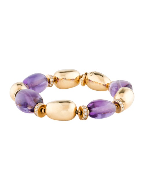 Bvlgari 18K Amethyst & Diamond Mediterranean Eden Bracelet