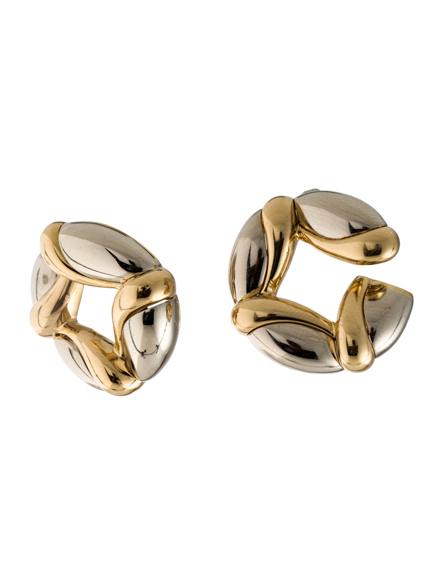 Bvlgari Vintage 18K Two-Tone Clip-On Earrings