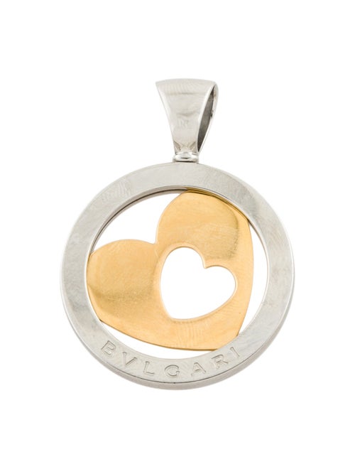 Bvlgari Two-Tone Tondo Heart Pendant