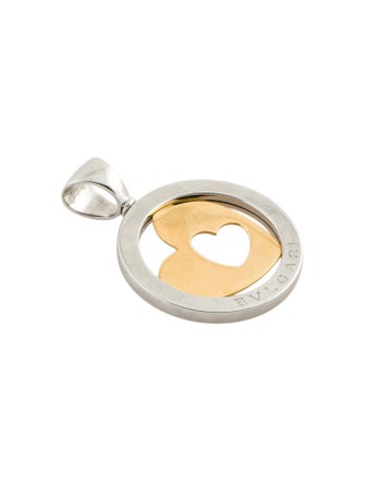 Bvlgari Two-Tone Tondo Heart Pendant