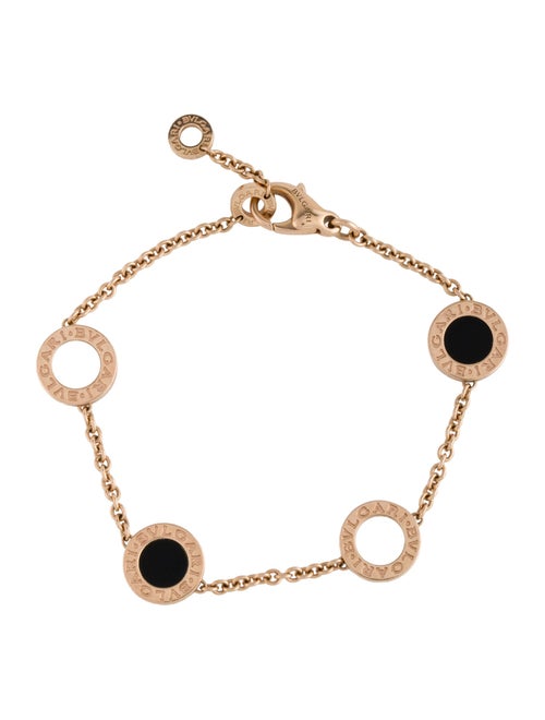 Bvlgari 18K Mother of Pearl & Onyx Bracelet