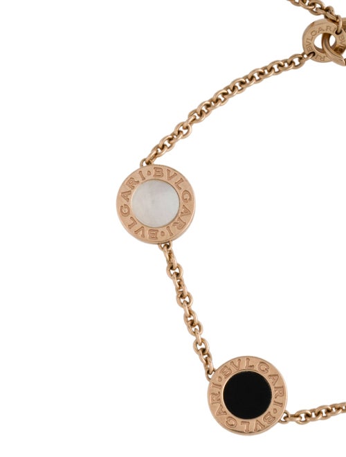 Bvlgari 18K Mother of Pearl & Onyx Bracelet