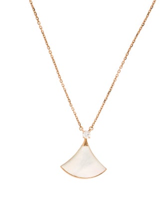 Bvlgari 18K Mother of Pearl & Diamond Divas’ Dream Pendant Necklace