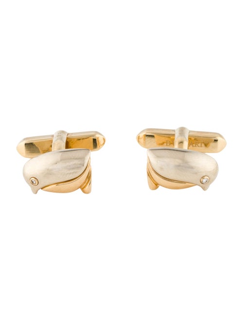 Bvlgari 18K Diamond Penguin Cufflinks