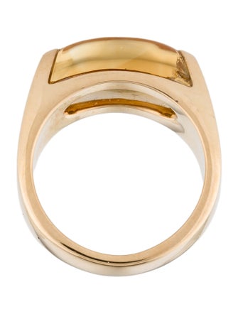 Bvlgari 18K Citrine Tronchetto Ring