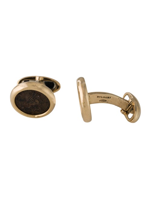 Bvlgari 18K Ancient Coin Theodosius Monete Cufflinks