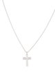 Bvlgari 18K Diamond Cross Pendant Necklace
