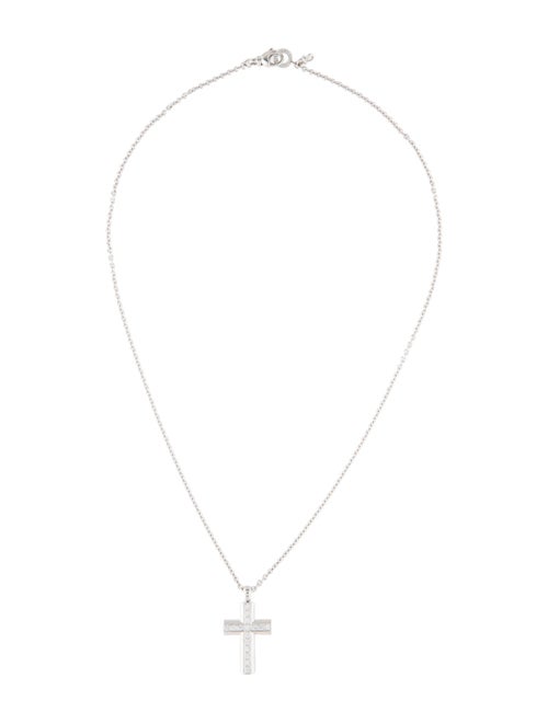 Bvlgari 18K Diamond Cross Pendant Necklace