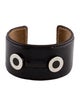 Bvlgari Leather & Enamel Wide Cuff