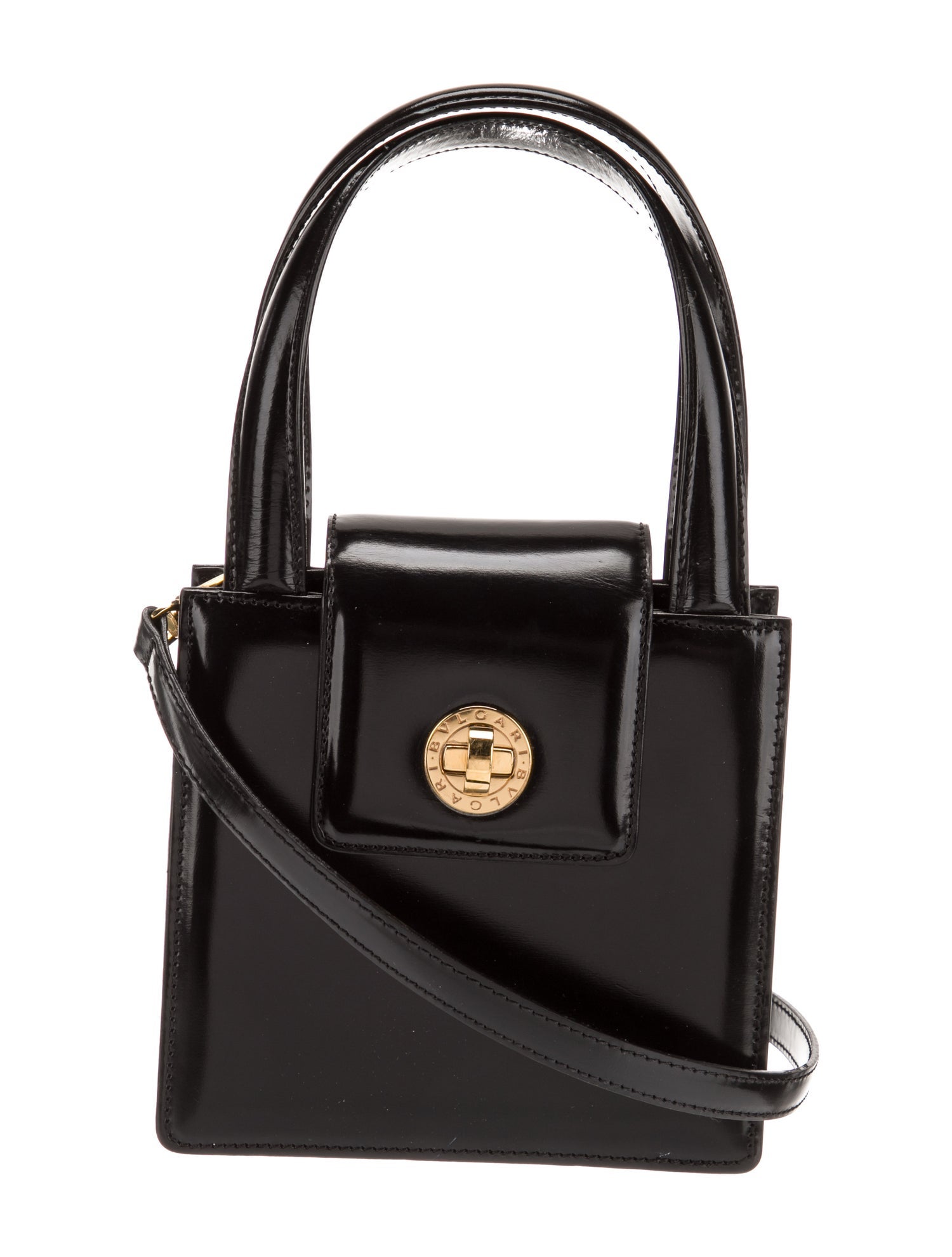 Bvlgari Leather Shoulder Bag Vintage