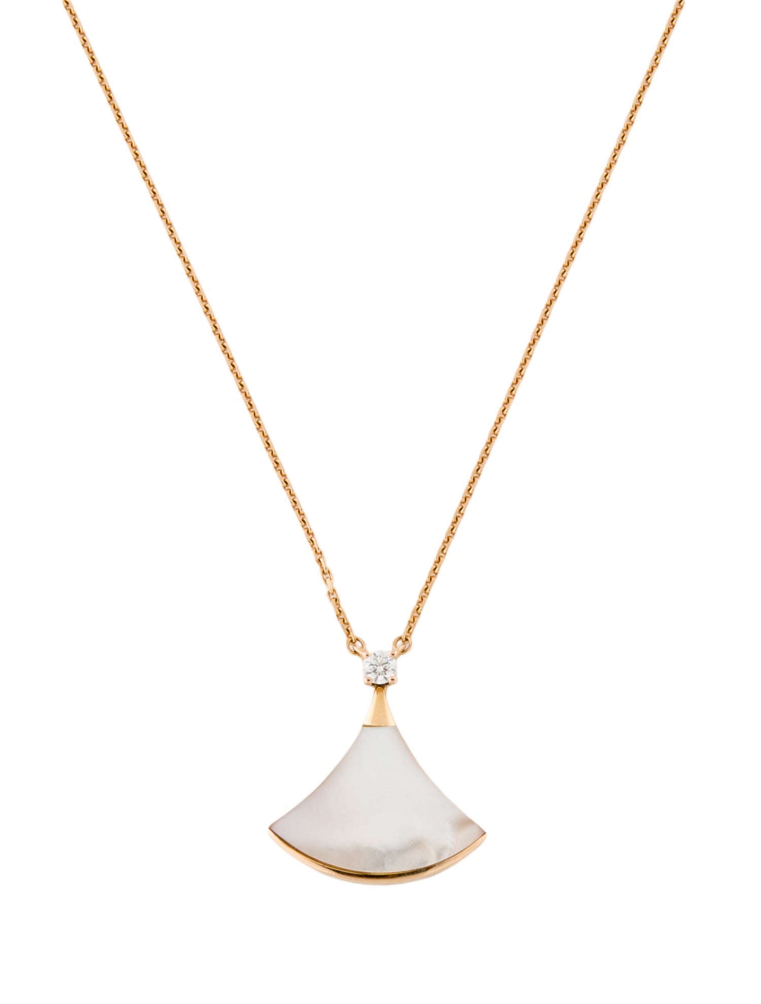 Bvlgari 18K Mother of Pearl & Diamond Divas' Dream Pendant Necklace