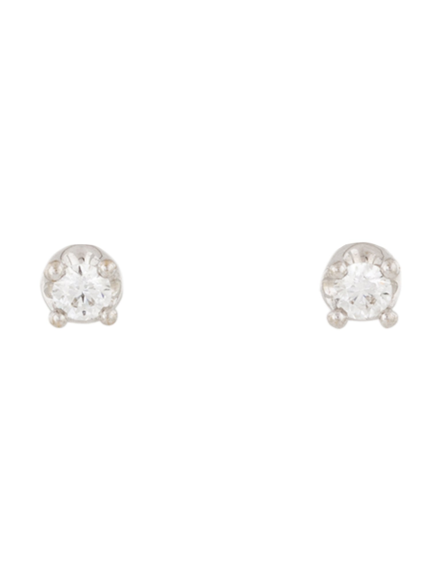 Bvlgari 18K Diamond Corona Stud Earrings