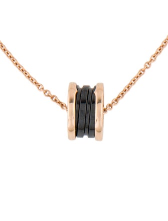 Bvlgari 18K Ceramic B.zero1 Pendant Necklace