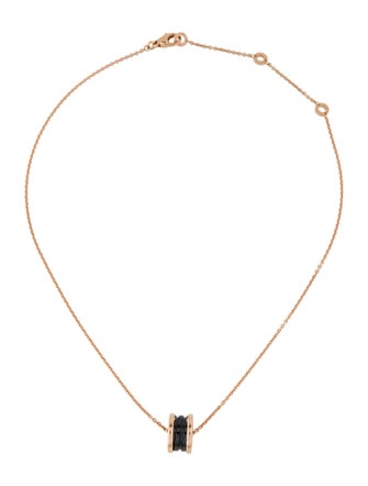Bvlgari 18K Ceramic B.zero1 Pendant Necklace
