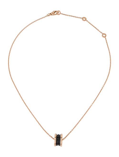 Bvlgari 18K Ceramic B.zero1 Pendant Necklace