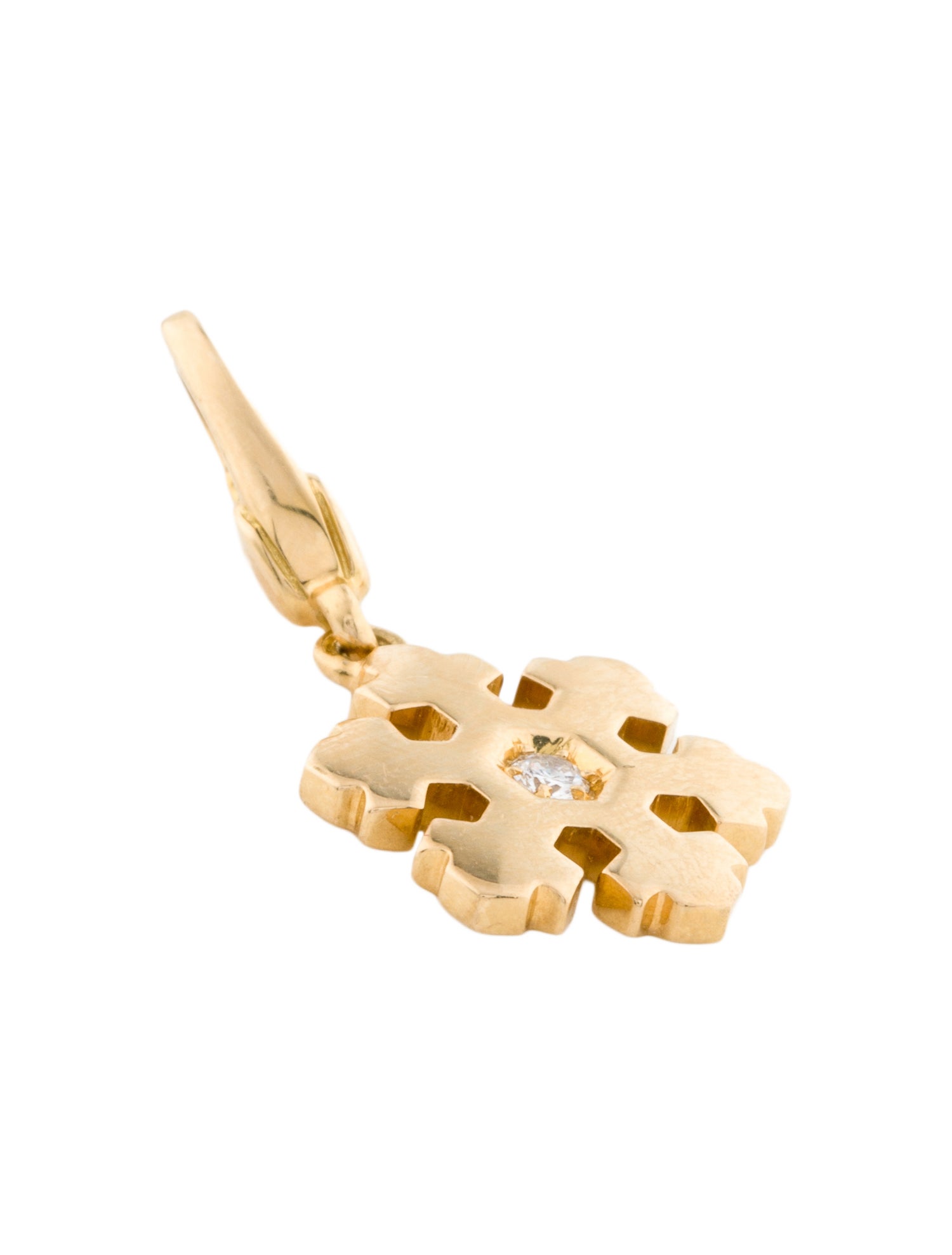 Bvlgari 18K Diamond Snowflake Charm Pendant