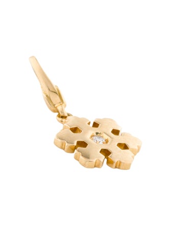 Bvlgari 18K Diamond Snowflake Charm Pendant