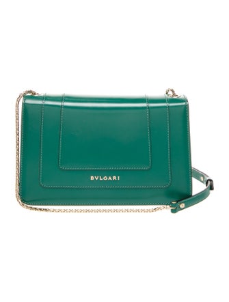 Bvlgari Leather Serpenti Forever Flap Shoulder Bag