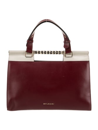 Bvlgari Leather Top Handle Bag