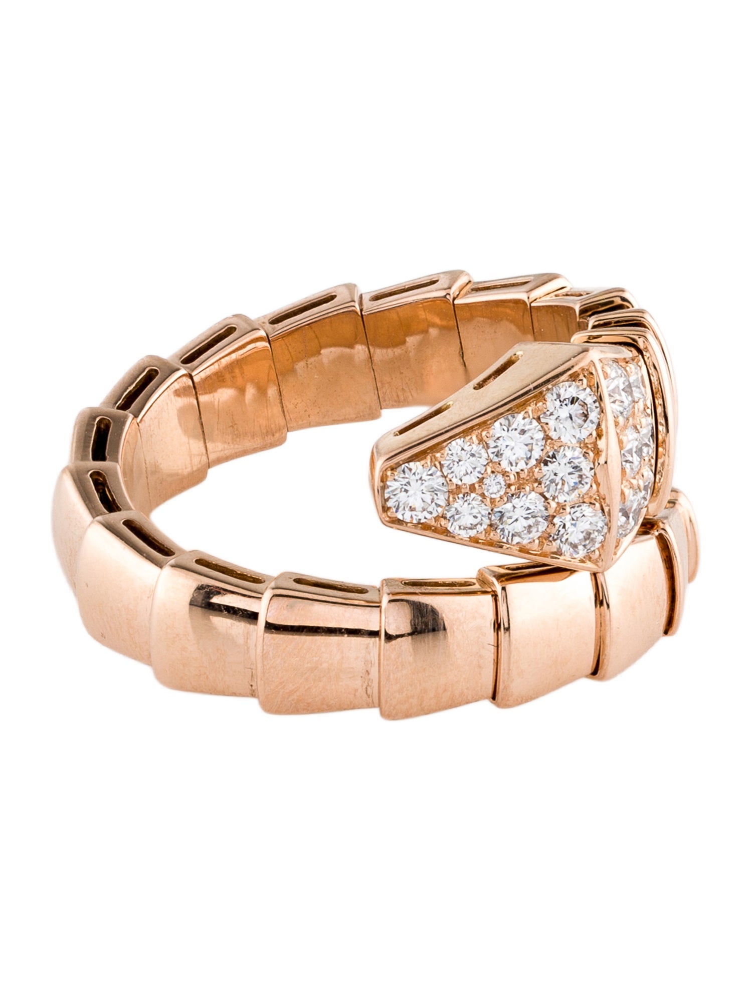 Bvlgari 18K Diamond Serpenti Viper Ring