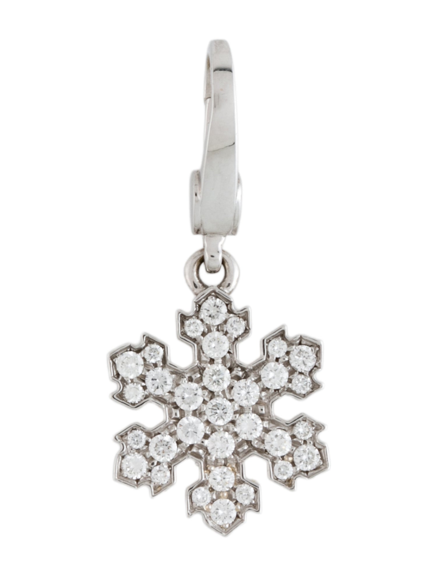 Bvlgari 18K Diamond Fiocco De Neve Snowflake Necklace