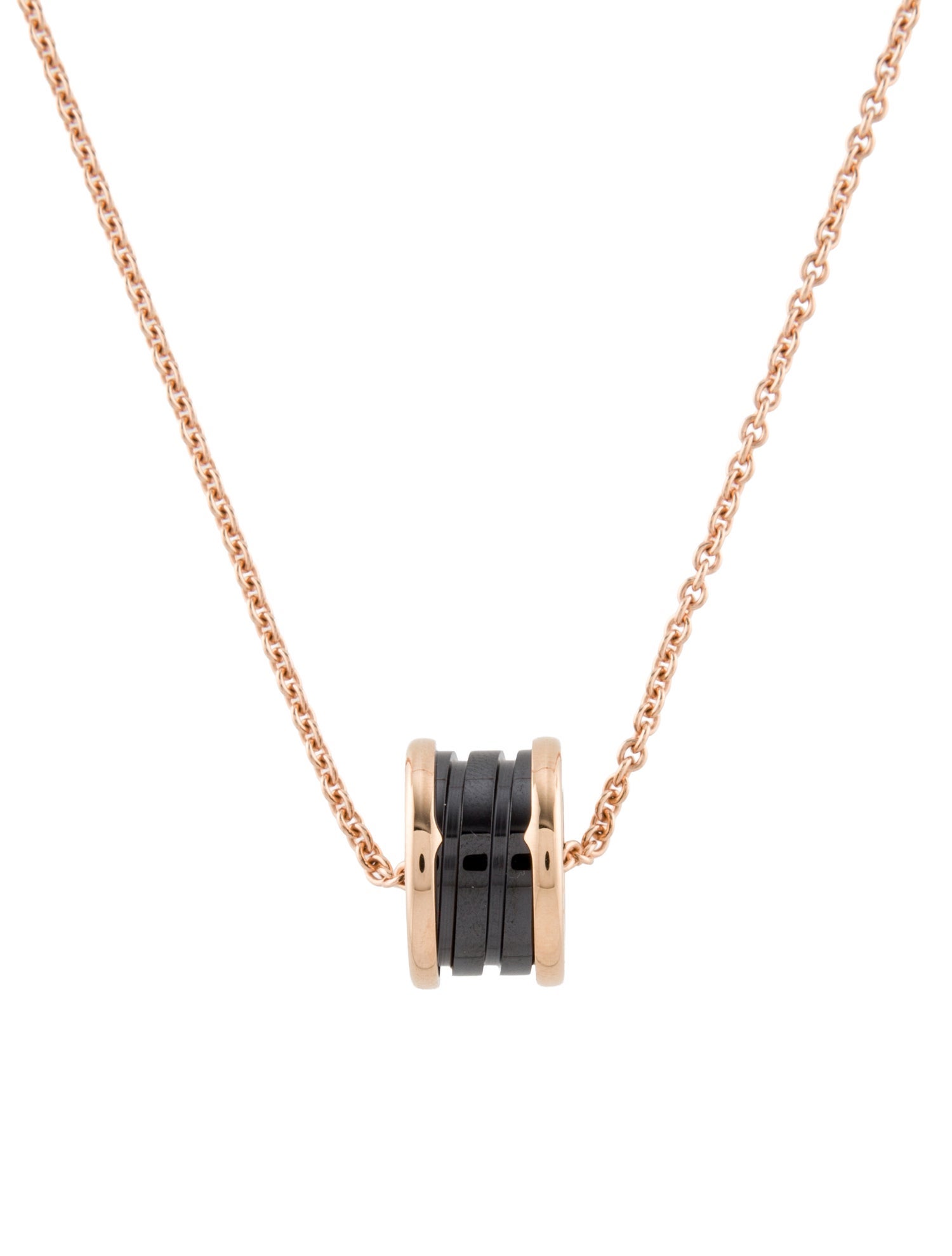 Bvlgari 18K Ceramic B.zero1 Pendant Necklace
