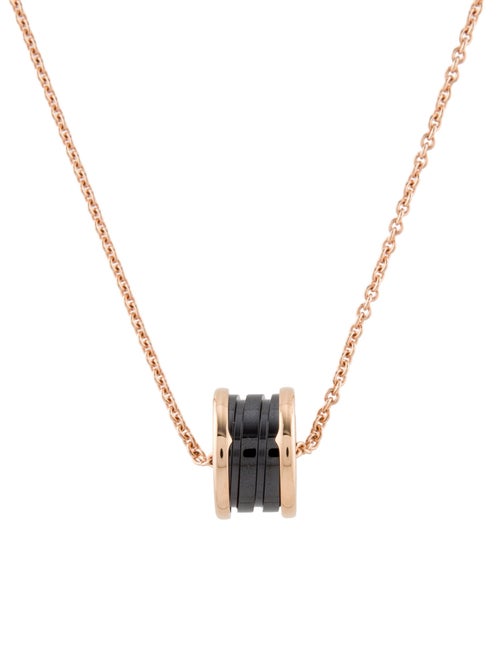 Bvlgari 18K Ceramic B.zero1 Pendant Necklace