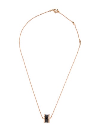 Bvlgari 18K Ceramic B.zero1 Pendant Necklace