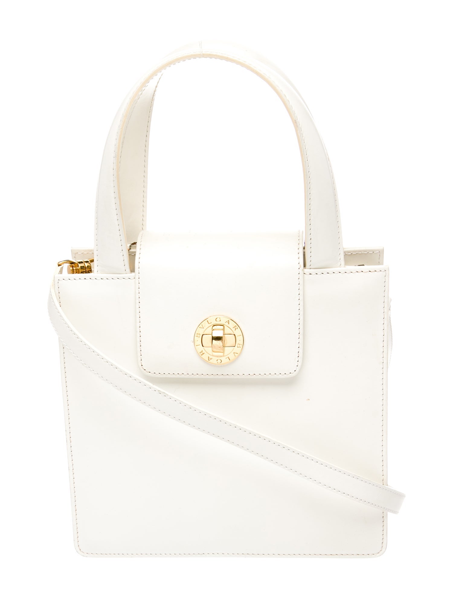 Bvlgari Leather Top Handle Bag